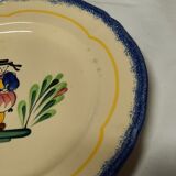 Old faience plate of pornic brittany breton woman and man décor