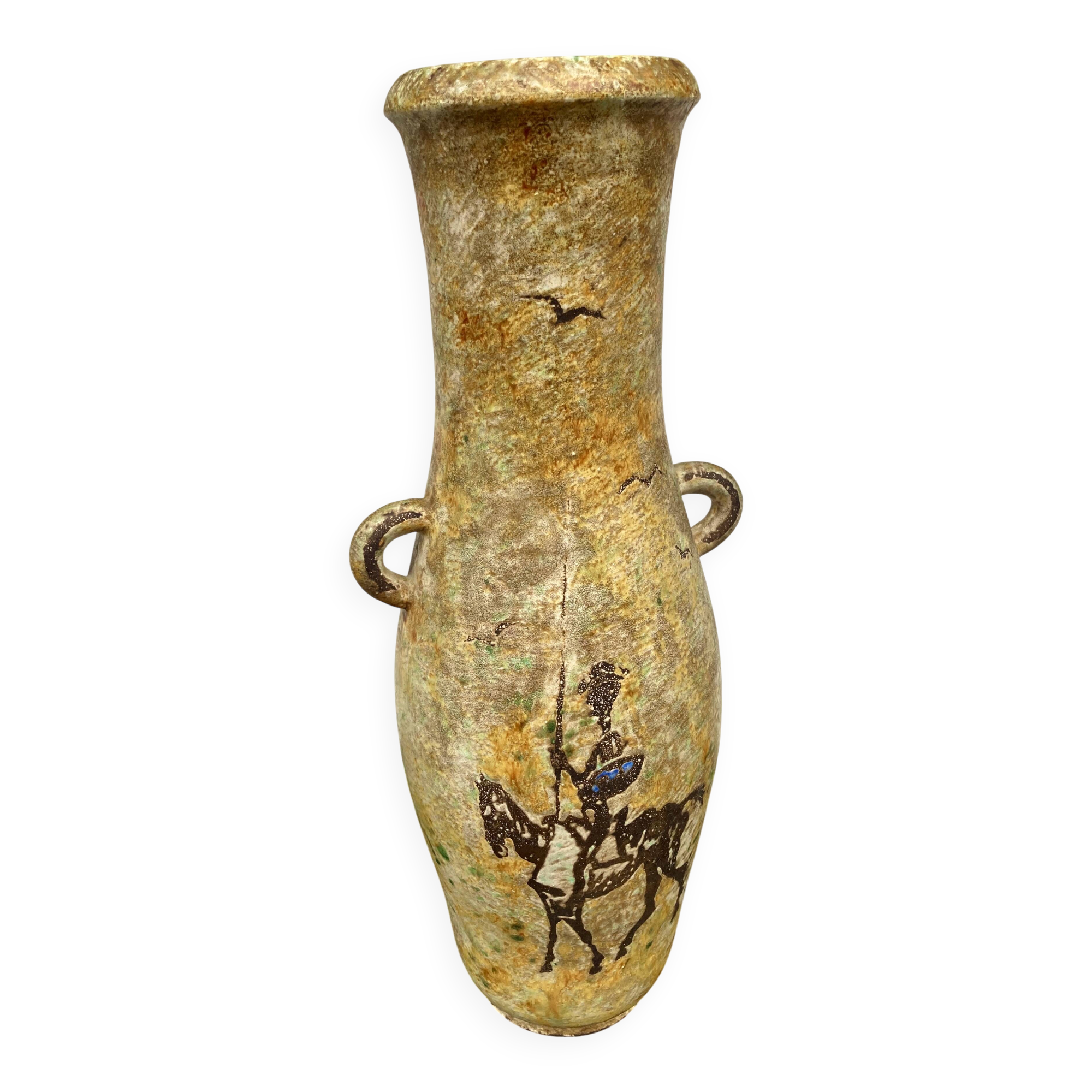 enameled vase by Jean Besnard (1889-1958) known as René Bluet