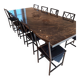 large table without chairs