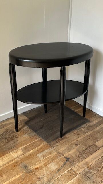 Gueridon console bois noir art déco