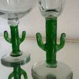 Vintage blown glass cactus glasses