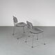 Pair of “CT2” dining chairs by Willy van der Meeren for Tubax, Belgium 1950