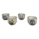 Set de 4 tasse à thé "herbier" , 1960/70, céramique