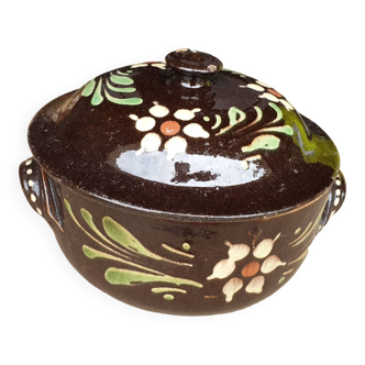Alsatian glazed terracotta pot