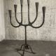 Brutalist six-light chandelier