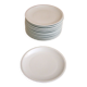 30 white porcelain plates - 15 flat plates and 15 dessert plates
