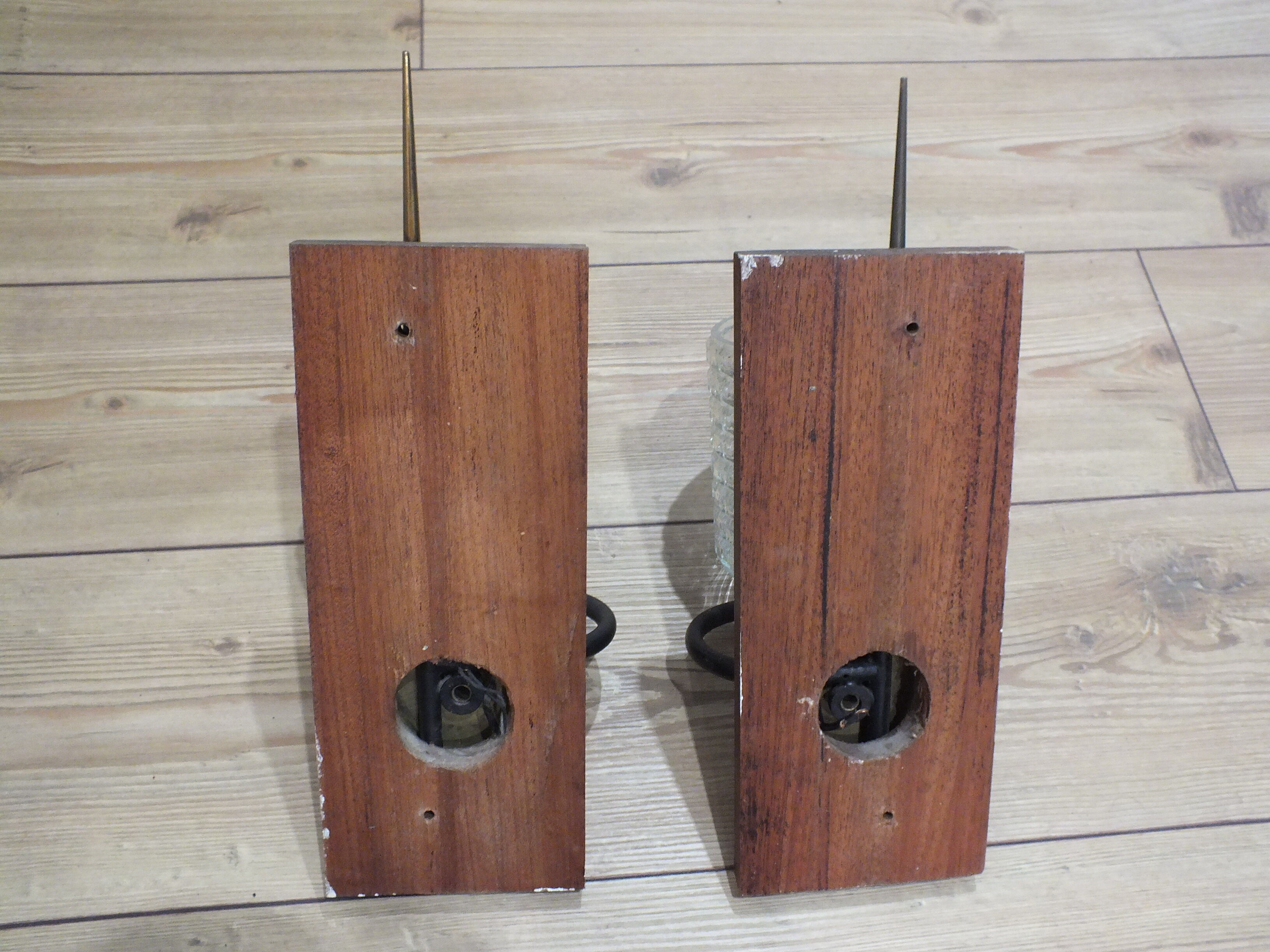 Paire d'appliques vintage années 50 Arlus style scandinave