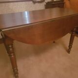 Louis Philippe cherry wood shutter table