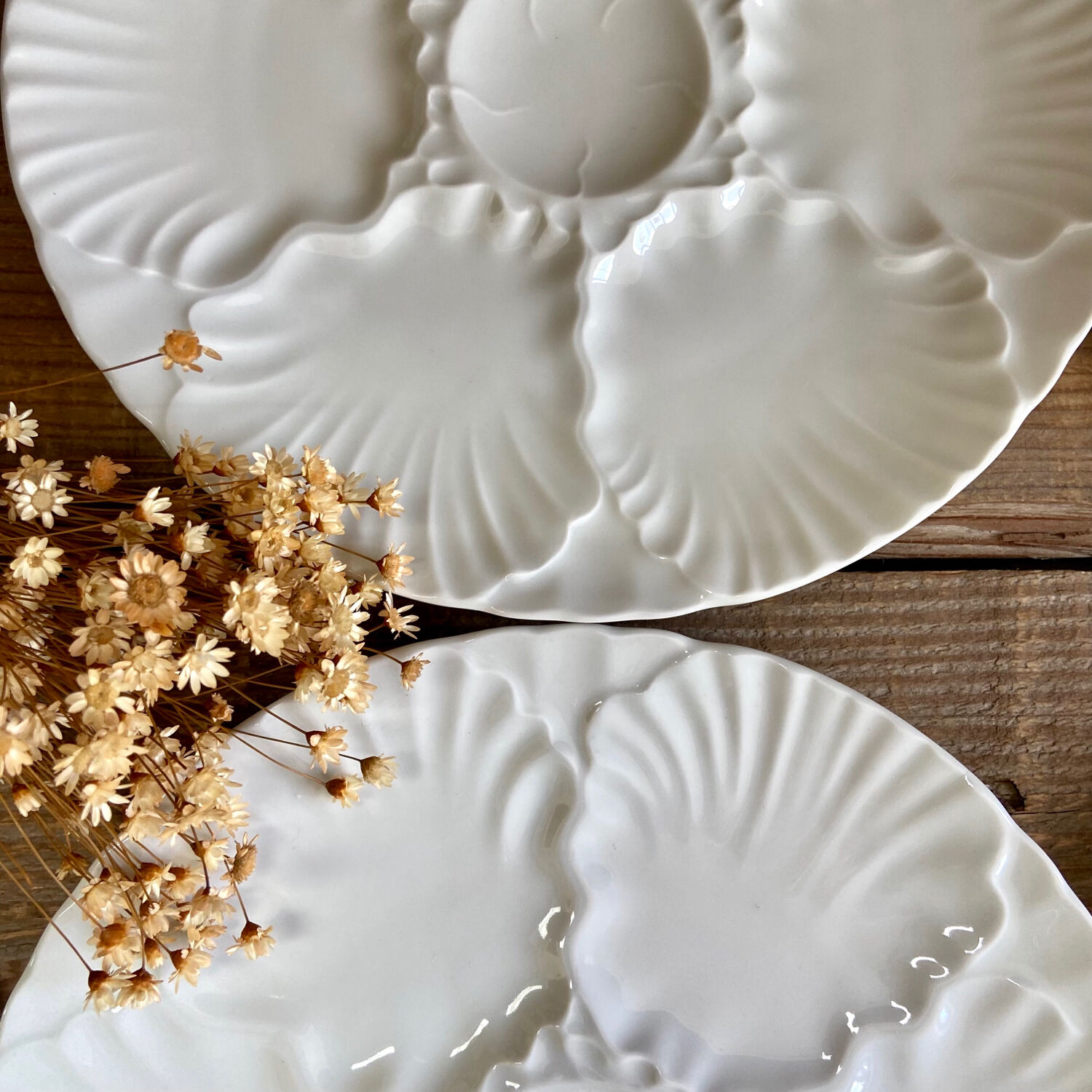 4 porcelain oyster plates Bareuther Bavaria