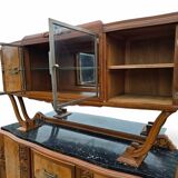 Art Deco sideboard in walnut and burl walnut