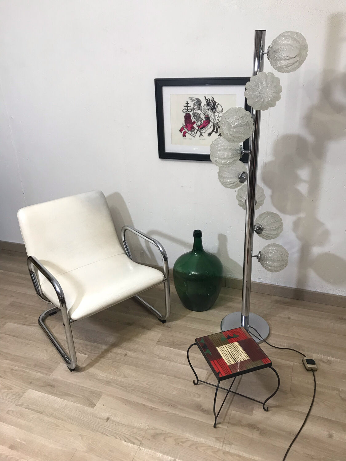 8-light floor lamp from the 70s