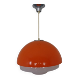 Space Age Orange & White Ceiling Lamp, Italy, 1970s