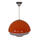 Space Age Orange & White Ceiling Lamp, Italy, 1970s