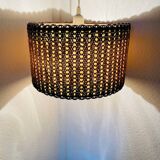 Vintage sisal / jonc de mer pendant light circa 1970's