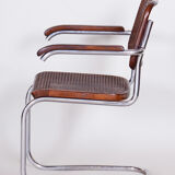 Restored Bauhaus Armchair, Marcel Breuer, Thonet, Beech, Chrome, Germany, 1930s