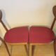Vintage red wooden bistro chairs THONET 1950