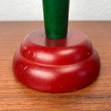 Postmodern yellow, green, red wooden chandelier Monokel by Ikea, 1980s.