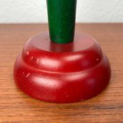Postmodern yellow, green, red wooden chandelier Monokel by Ikea, 1980s.