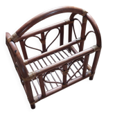 Rattan magazine rack