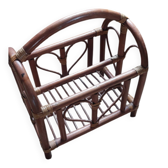 Rattan magazine rack