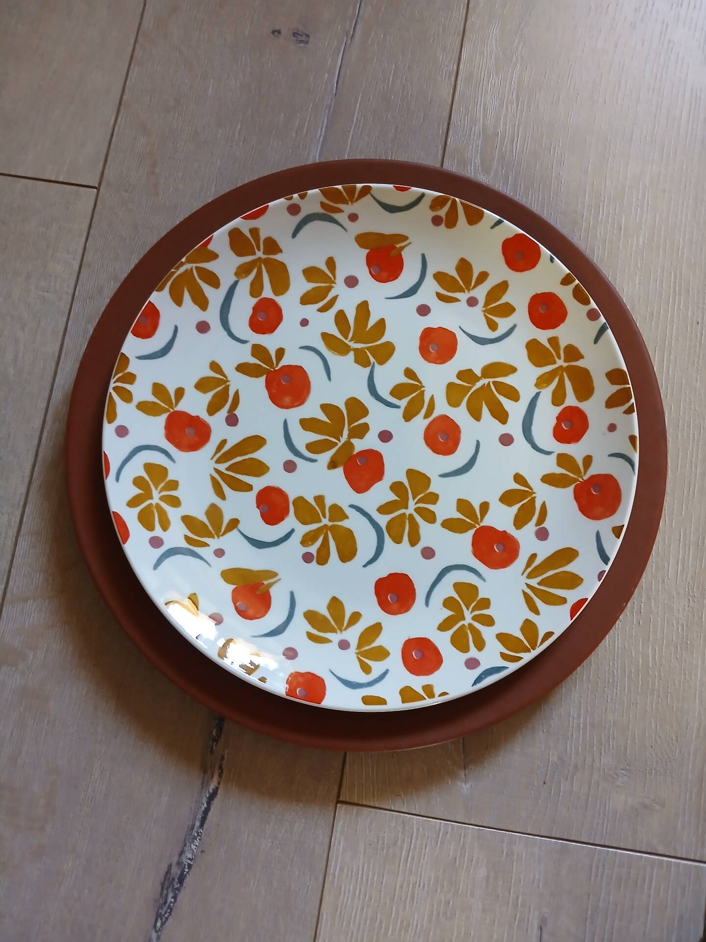 12 large flat plates Molin / Charolles