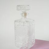 Carafe à whisky en verre facetté, 1970