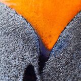 XXL Mid-Century Modern grey and orange ceramic table lamp Carstens Tönnieshof