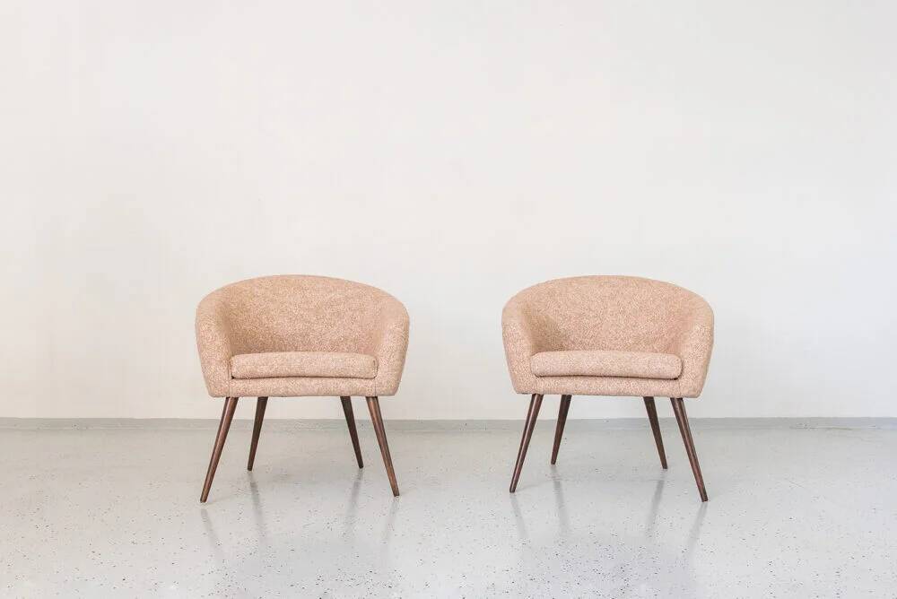 Vintage Pink Shell Armchairs “Fabian”, Lubuskie Fabryki Mebli, Poland, 1970