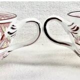 2 anciennes tasses + sous-tasses à thé porcelaine Sarreguemines Minton