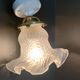 Porcelain and flower glass wall lamp early 20th century