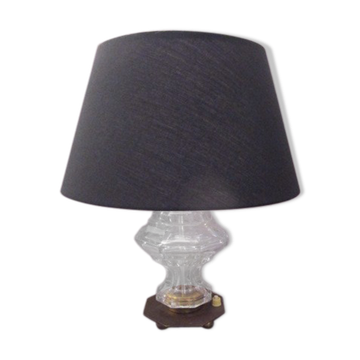 Art-deco lamp in crystal and brass