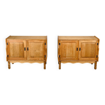Danish Mid-Century Henning Kjærnulf Oak Bedside Cabinets or Sideboards