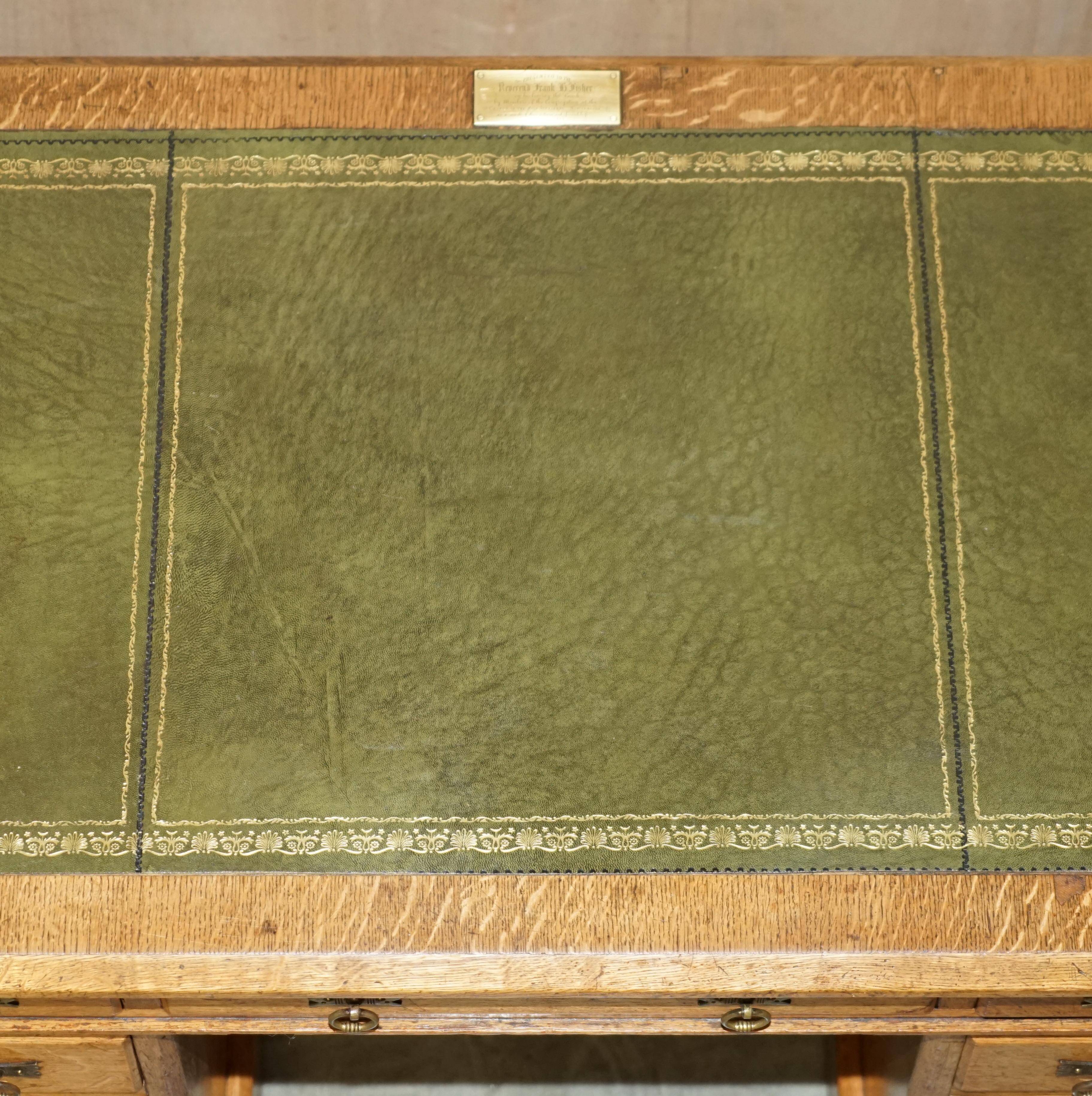 Victorian Oak Partner's Desk circa 1883