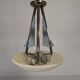 Art Deco style pendant light with alabaster shade, 1980s