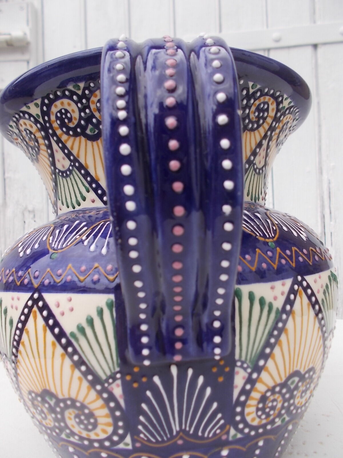 Quimper Henriot faience vase