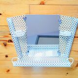 Perforated sheet metal bathroom shelf