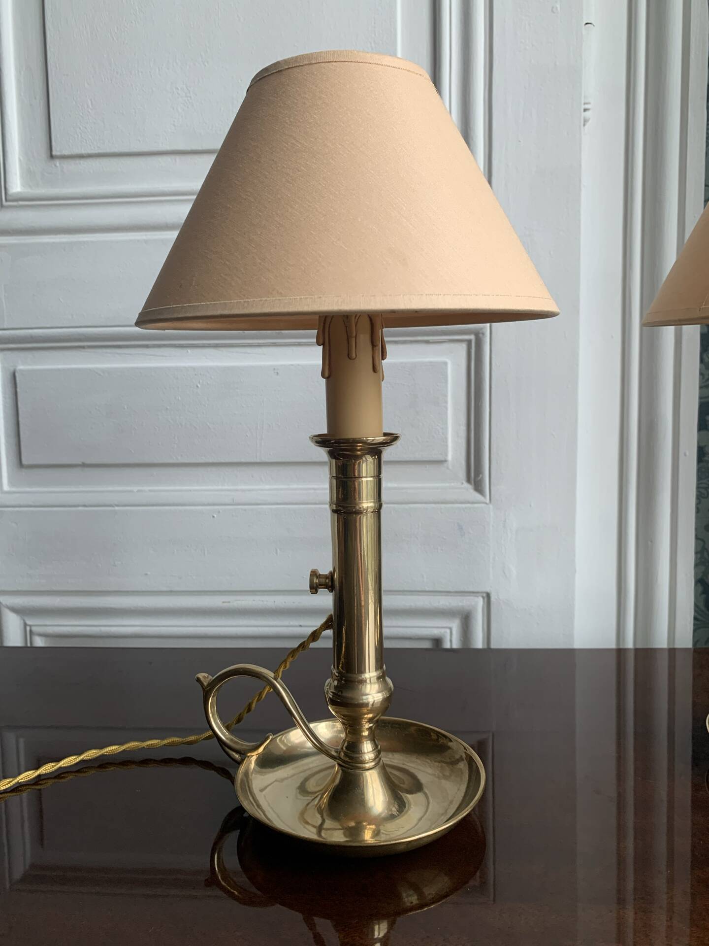 Paire de lampes bougeoirs