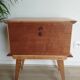 Vintage bedside table, varnish, compass legs, vintage 50s