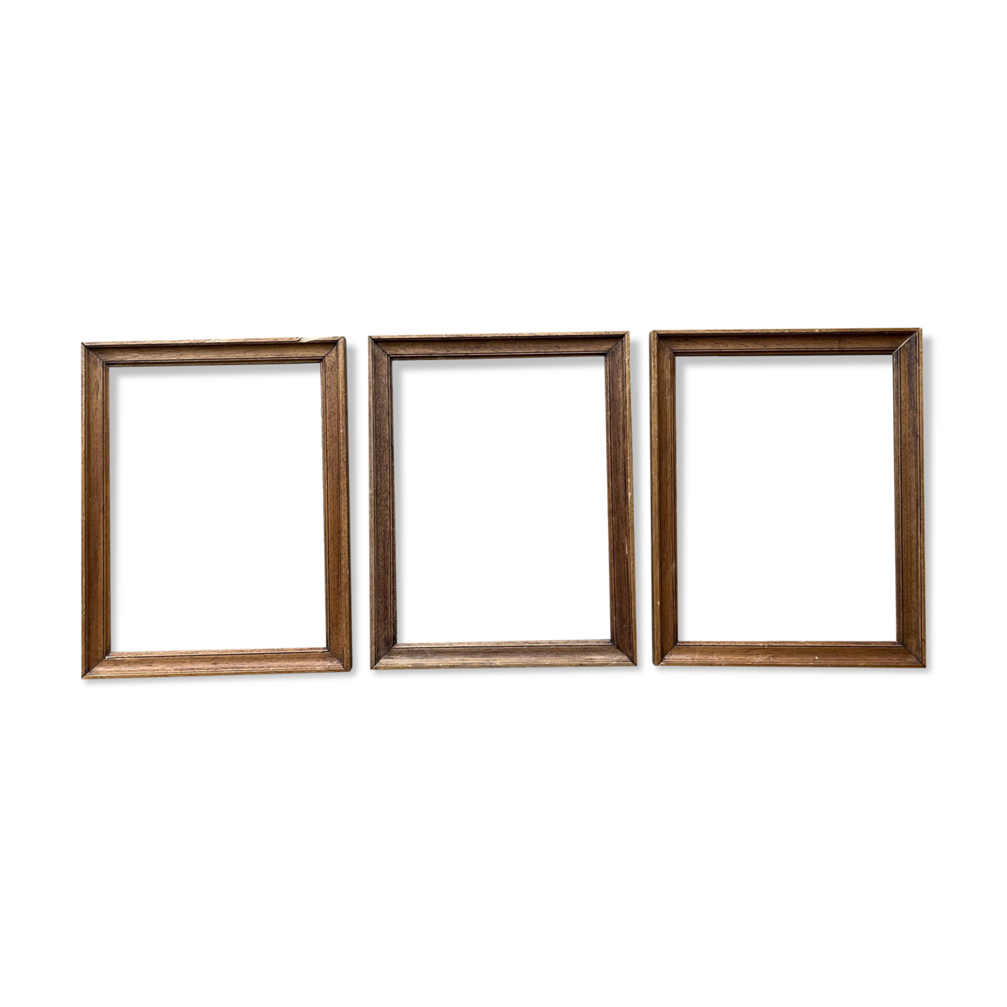 Set of 3 old wooden frames