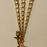 Single mid-century brass Swedish brass sconce