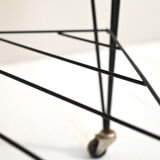 Scandinavian vintage coffee table with metal frame