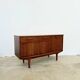 Teak Jentique sideboard — 1 door, 2 drawers & drop-down bar, England 1950s-60s