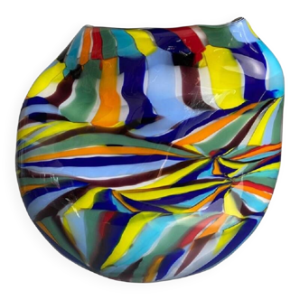 Modern multicolored vase in murano glass