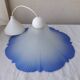 Blue glass pendant light