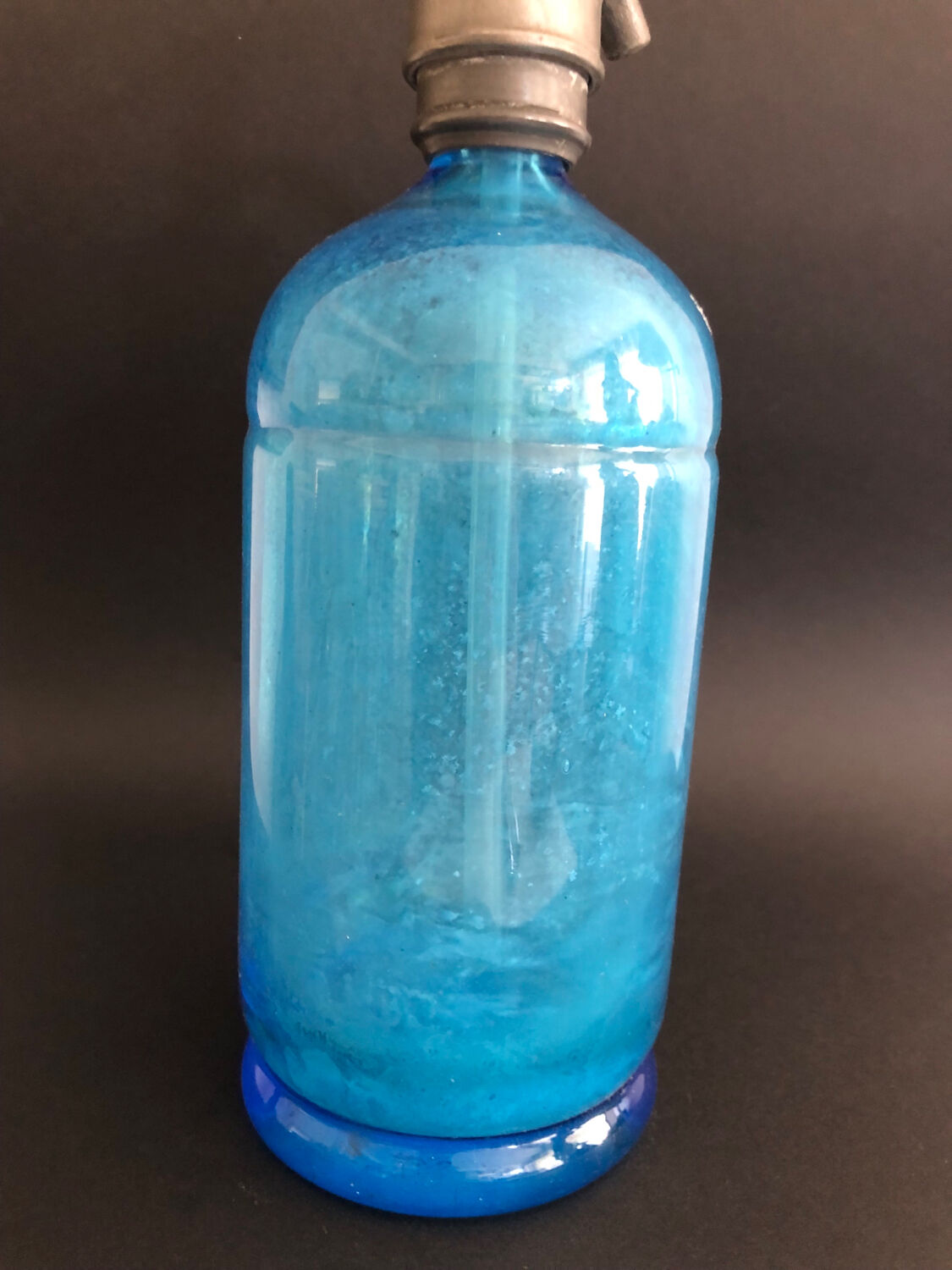 Blue vintage siphon