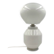 Space Age white glass table lamp, Faver Italy 1970s