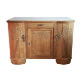 Art-deco buffet in raw oak