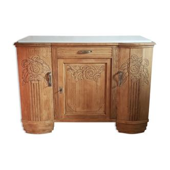 Art-deco buffet in raw oak