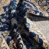 Tapis d'orient iran kashan - fait main : 1, 42 x 2.00 mètres en Laine et Soie