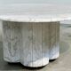 Italian postmodern scalloped Carrara marble coffee table, 1980s
